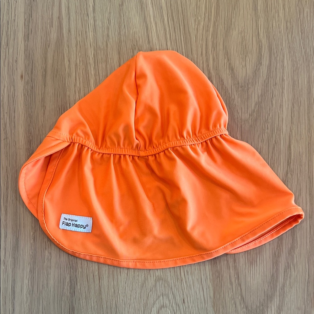 Flap Happy Bright Orange Kids Hat